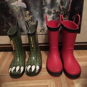 Set of childrens rain boots